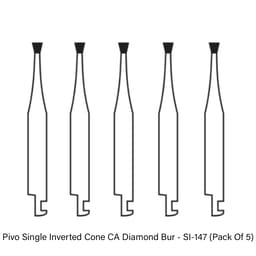 Pivo Single Inverted Cone Contra-angle Diamond Burs CA - SI (Pack Of 5) - 8