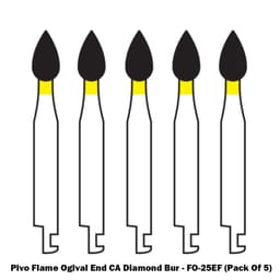 Pivo Flame Ogival End Contra-angle Diamond Burs CA - FO- (Pack Of 5) - 6
