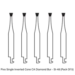 Pivo Single Inverted Cone Contra-angle Diamond Burs CA - SI (Pack Of 5) - 9