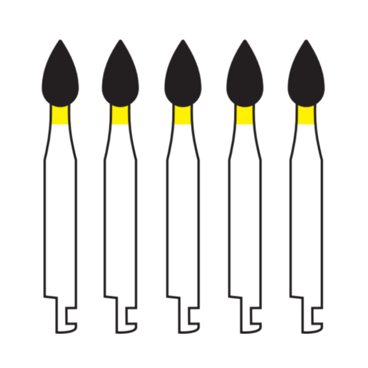 Pivo Flame Ogival End Contra-angle Diamond Bur CA - FO-25EF (Pack Of 5)