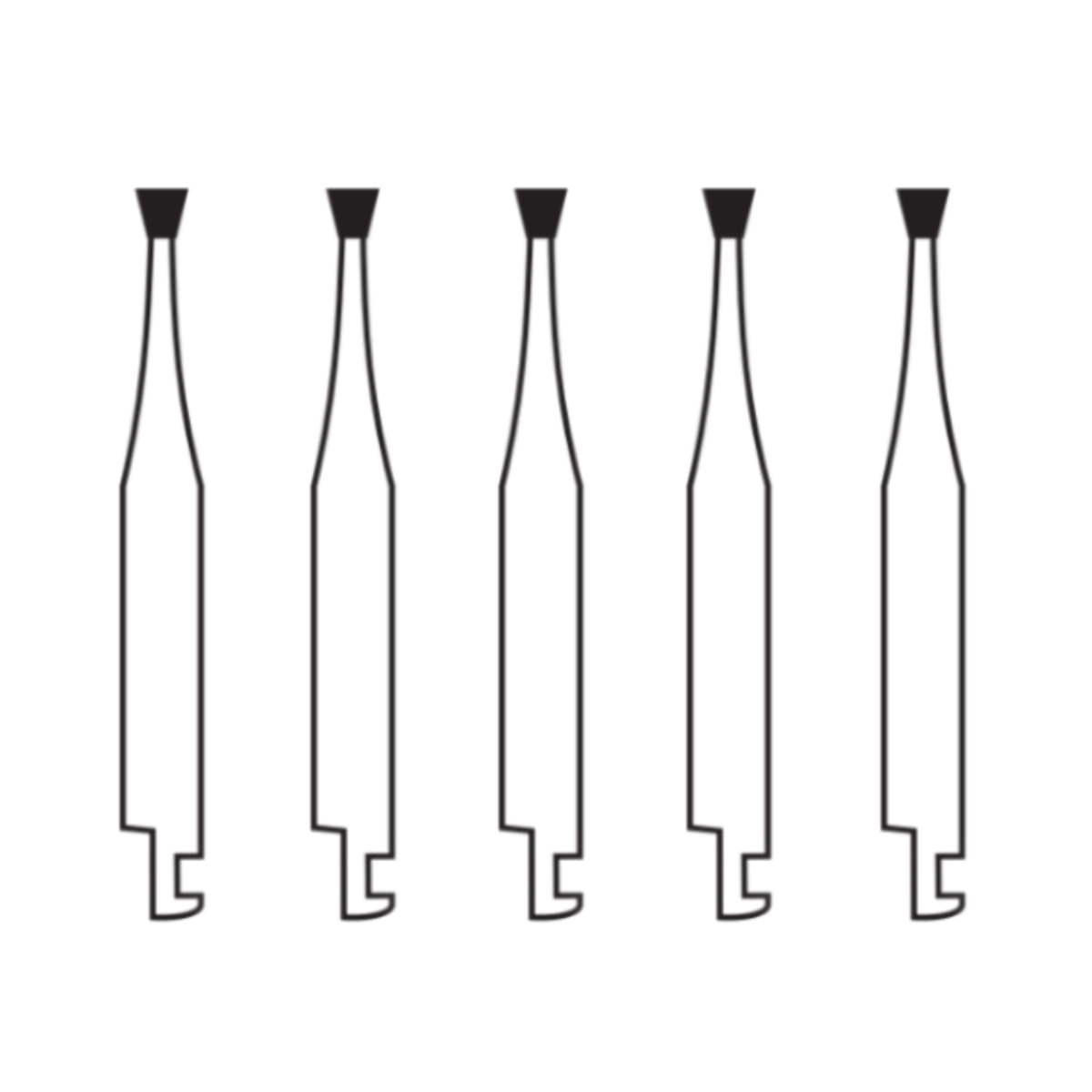 Pivo Single Inverted Cone Contra-angle Diamond Bur CA - SI-48 (Pack Of 5)