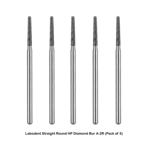 Labodent Straight Round HP Diamond Bur A-2R (Pack of 5)