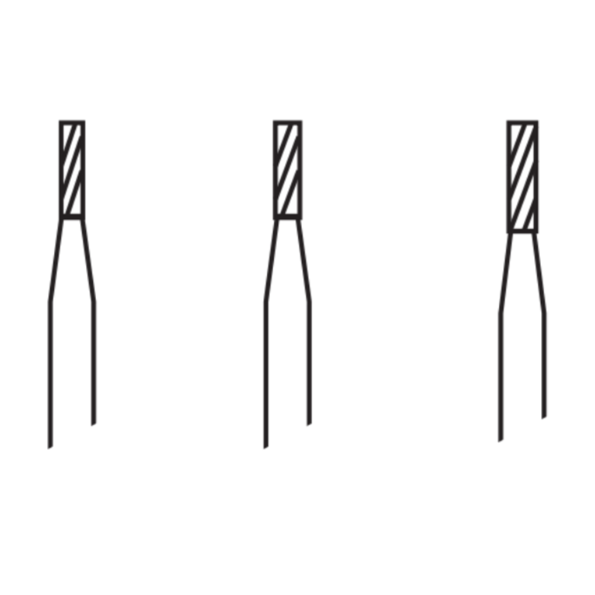 Pivo Straight Fissure Flat End Plain Cut Carbide Contra-angle Burs - RA (Pack Of 5)