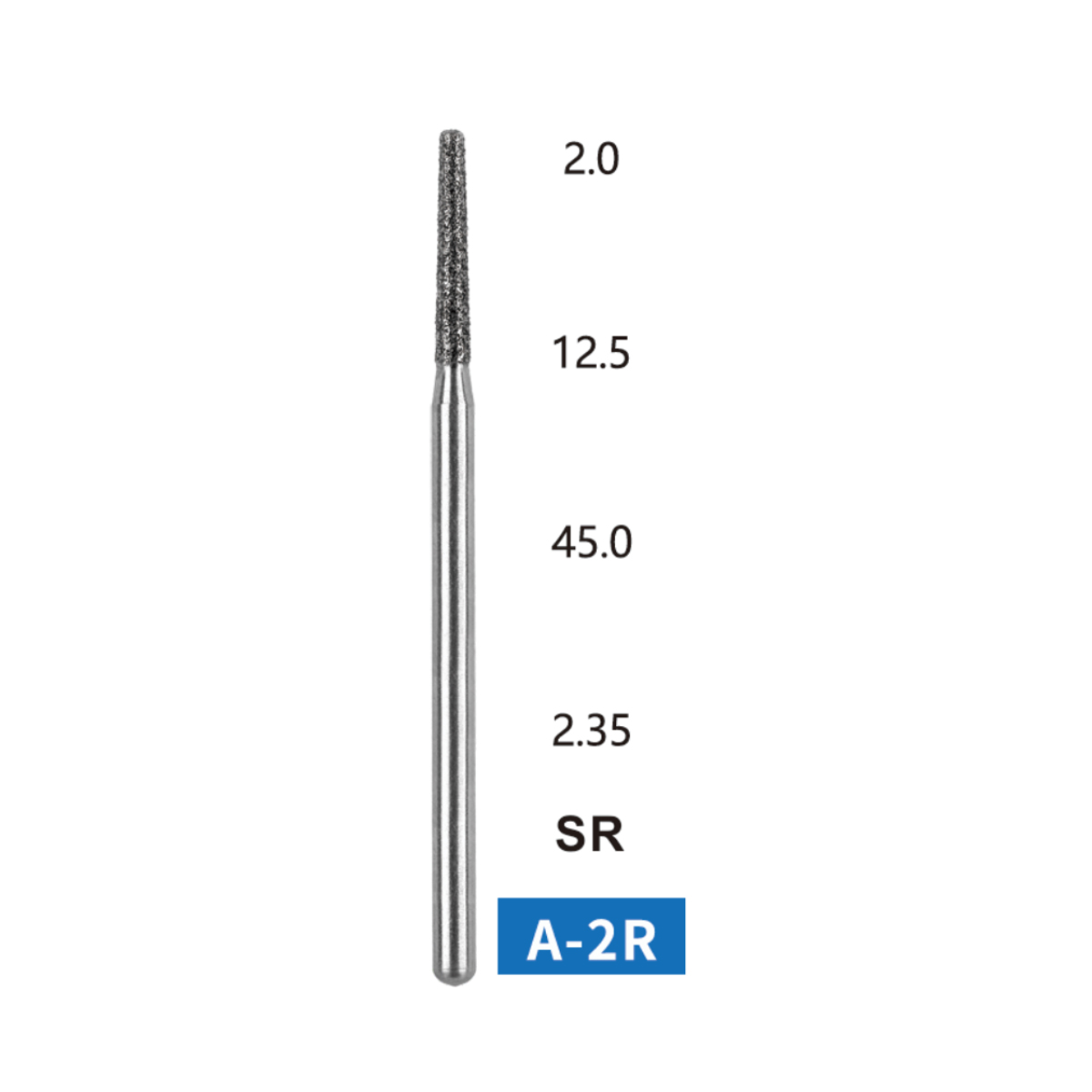 Labodent Straight Round HP Diamond Bur A-2R (Pack of 5)