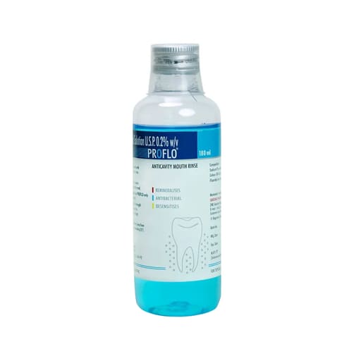 Sandika Pharma Proflo Anticavity Mouthwash - 180 ml (Pack of 10)