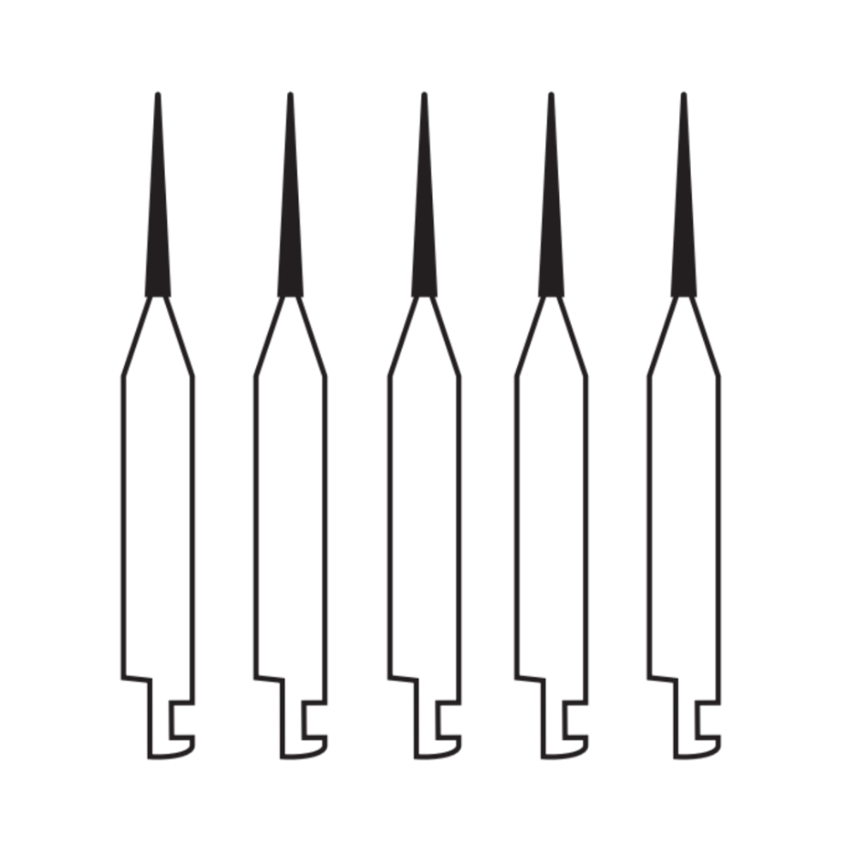 Pivo Contact Breaking Contra-angle Diamond Bur CA - CB09 (Pack Of 5)