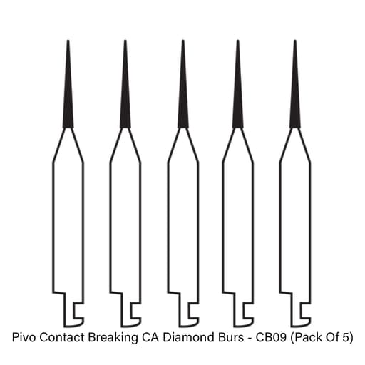Pivo Contact Breaking Contra-angle Diamond Bur CA - CB09 (Pack Of 5)