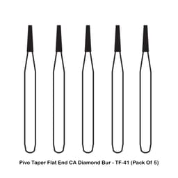 Pivo Taper Flat End Contra-angle Diamond Bur CA - TF-41 (Pack Of 5)