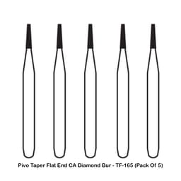 Pivo Taper Flat End Contra-angle Diamond Bur CA - TF-165 (Pack Of 5)