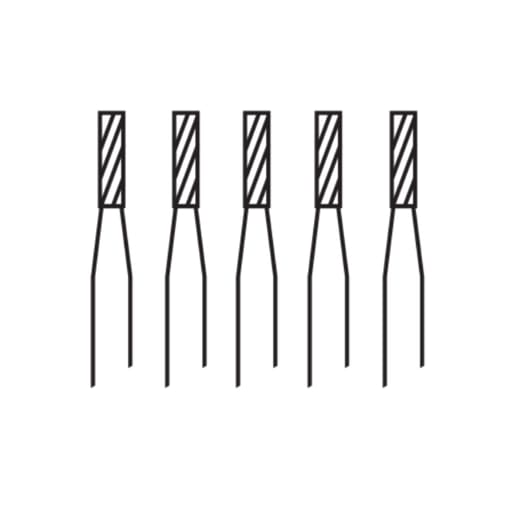Pivo Straight Fissure Flat End Plain Cut Carbide Contra-angle Bur - RA-57 (Pack Of 5)