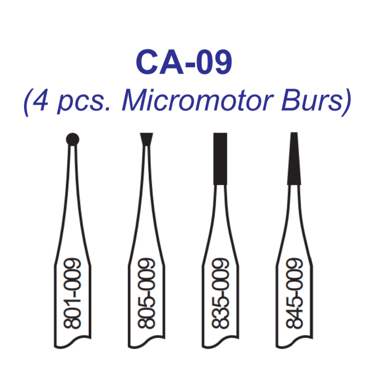 Pivo Micromotor Burs Kit - Contra-Angle Handpiece (Set Of 4)