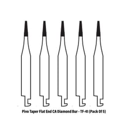 Pivo Taper Flat End Contra-angle Diamond Burs CA - TF (Pack Of 5) - 5