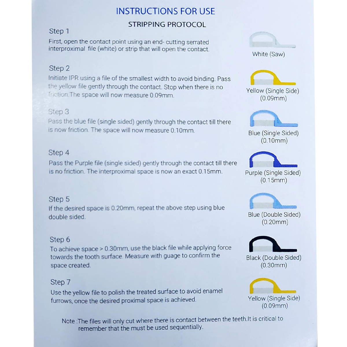 Sawbros Orthodontic IPR Blades set  + Manual Handle Straight