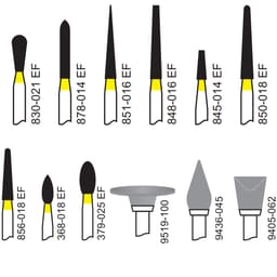 Pivo Composite Finishing & Polishing Airotor Diamond Burs Kit (Set Of 12) - 2