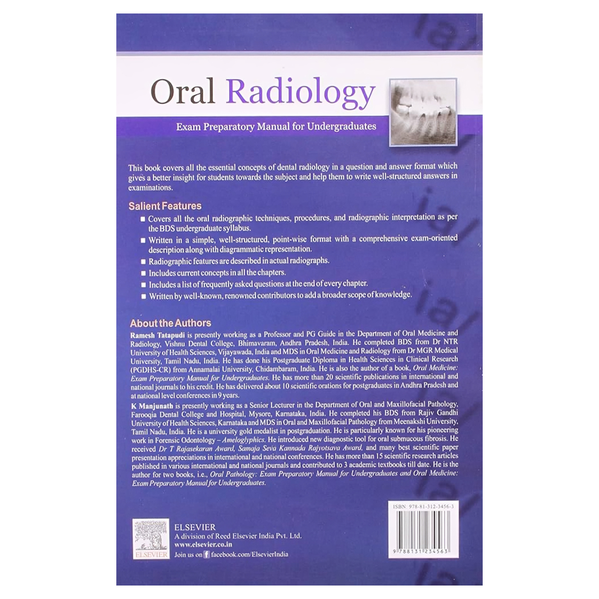 Oral Radiology: Exam Preparatory Manual For Undergraduates (ISBN - 234563)