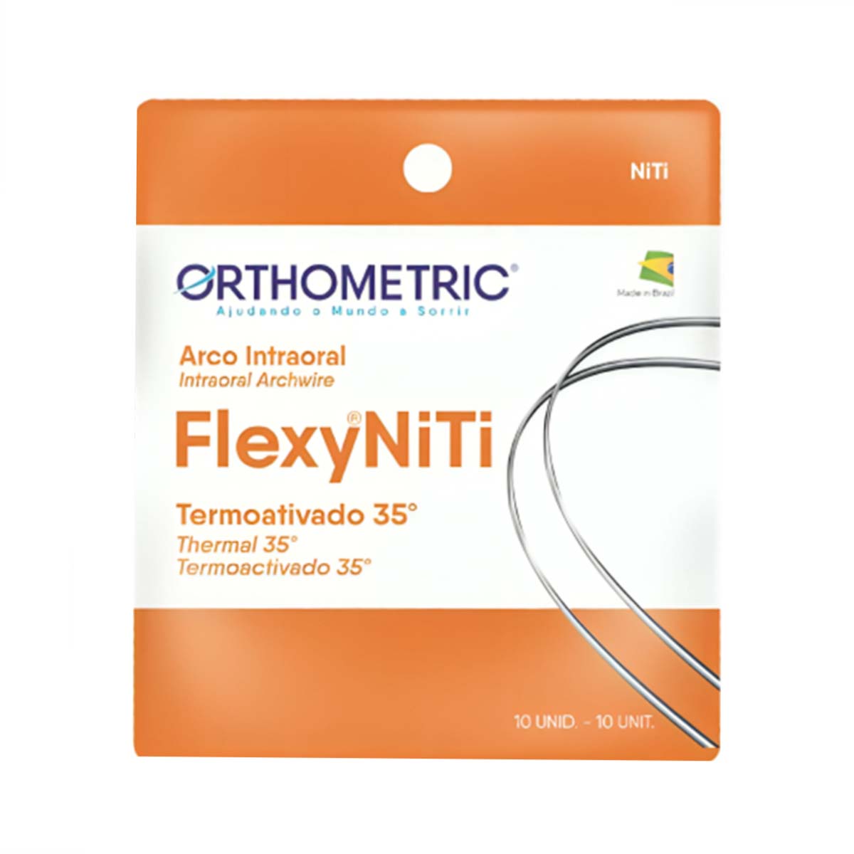 OrthoMetric Flexy NiTi Thermal 35ºC ALX Square Archwire - 016X016 Lower - (52.36.2116)