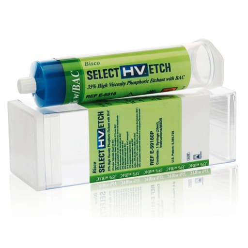 Bisco Select HV Etch 35% High Viscosity Phosphoric Acid Etchant With BAC Bulk Syringe Refill - 30ml
