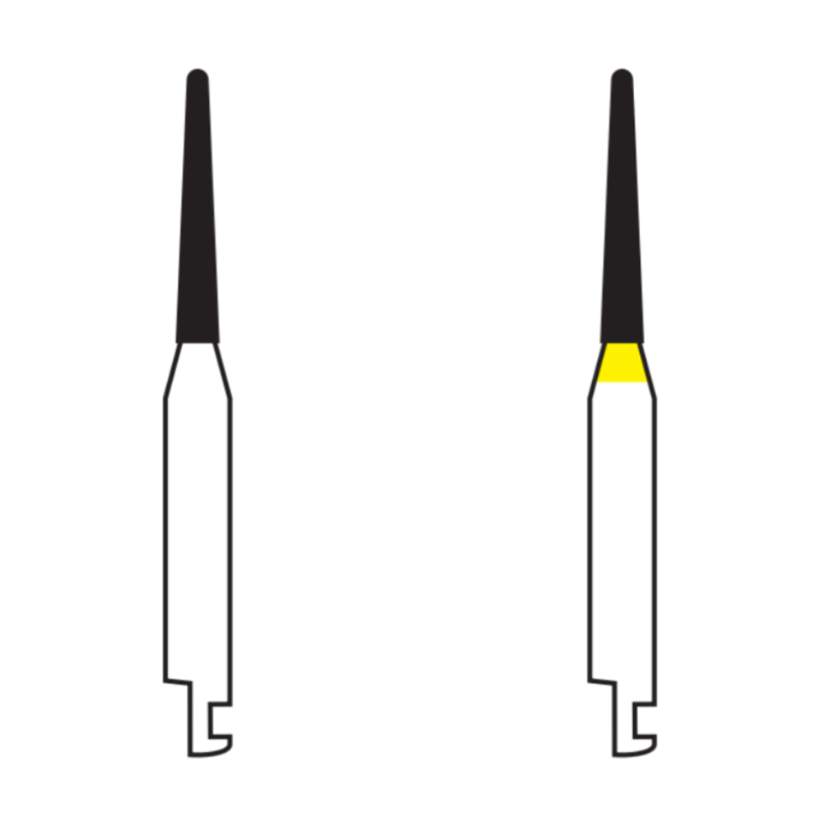 Pivo Taper Round End Contra-angle Diamond Burs CA - TR (Pack Of 5)