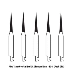 Pivo Taper Conical End Contra-angle Diamond Bur CA - TC-11 (Pack Of 5) - 2