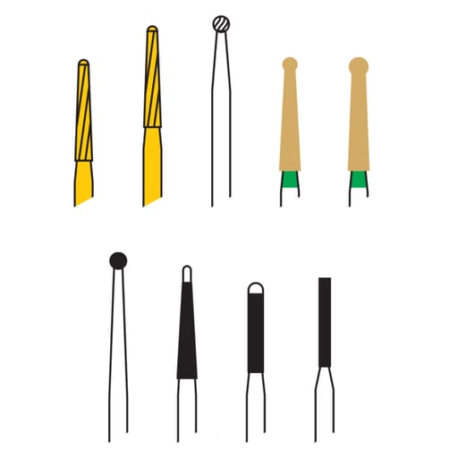 Pivo Cavity Access Endodontic Preparation Airotor Burs Kit (Set Of 9)