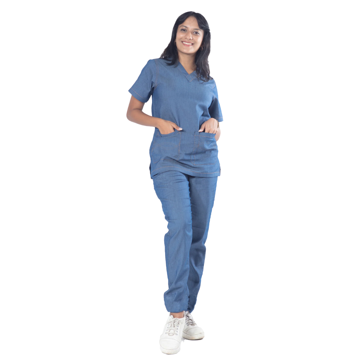 Uniform Craft Denim Scrub Female - DNM-SF-Blue - M