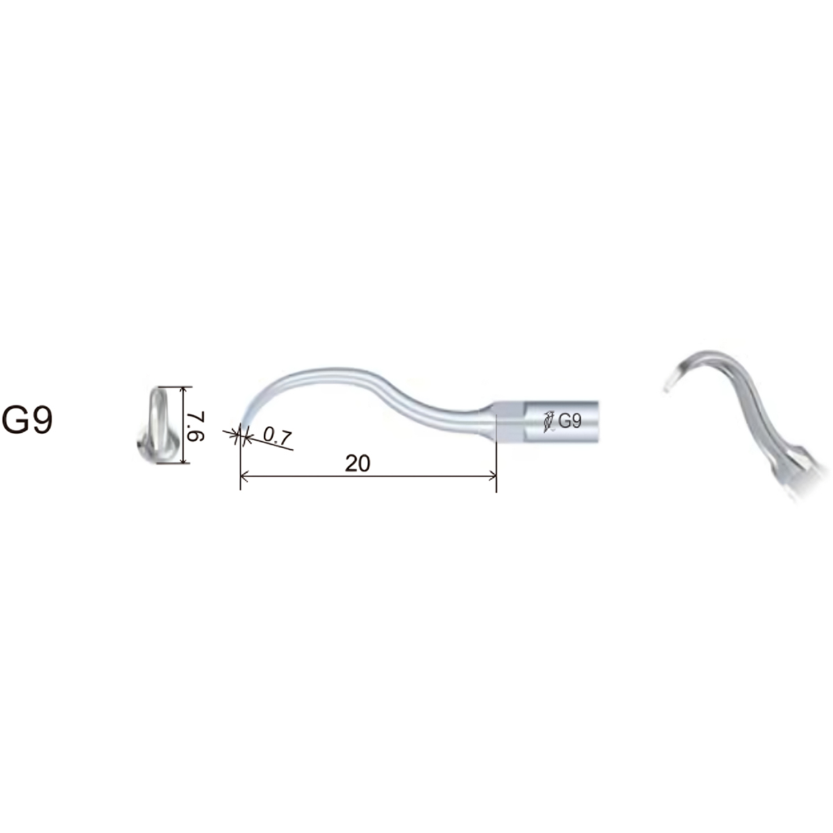 Woodpecker Scaler Tip G9 for UDS & EMS Scalers