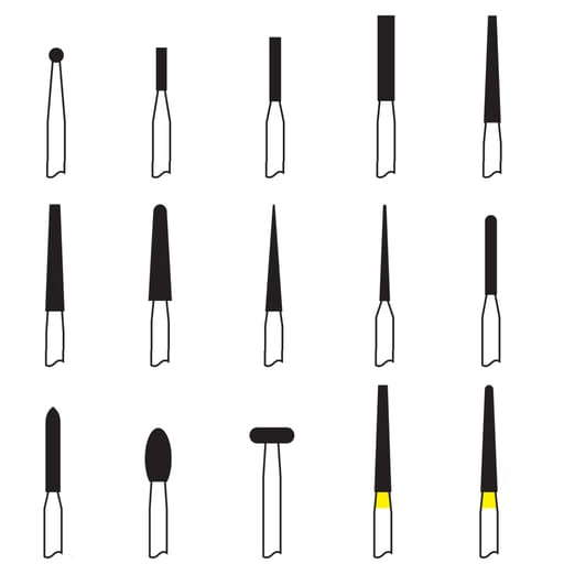 Pivo Best All - Round Airotor Burs Kit (Set Of 15)