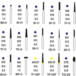 Pivo Best All - Round Airotor Burs Kit (Set Of 15) - 4
