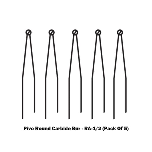 Pivo Round Carbide Contra-angle Burs - RA (Pack Of 5)