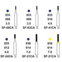 Pivo Straight Flat End Contra-angle Diamond Burs CA - SF (Pack Of 5) - 3