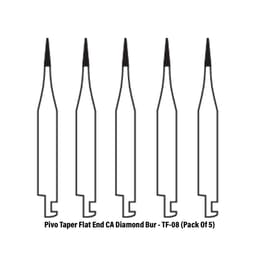 Pivo Taper Flat End Contra-angle Diamond Burs CA - TF (Pack Of 5) - 7