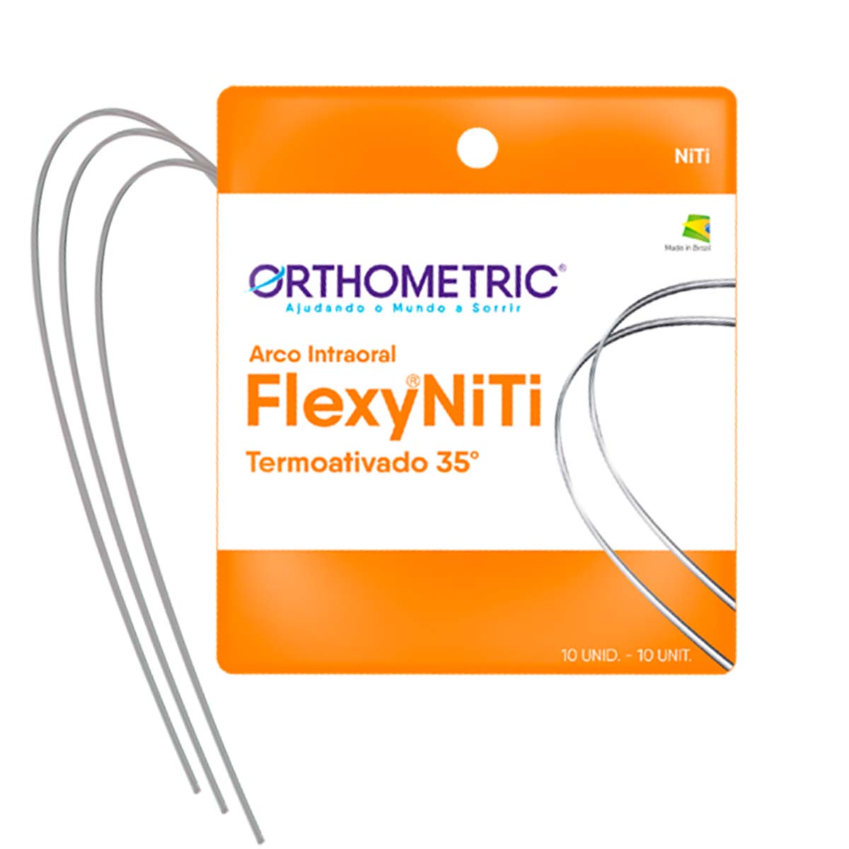OrthoMetric Flexy NiTi Thermal 35ºC Rectangular Archwire - 018x025 Lower - (52.35.2518)