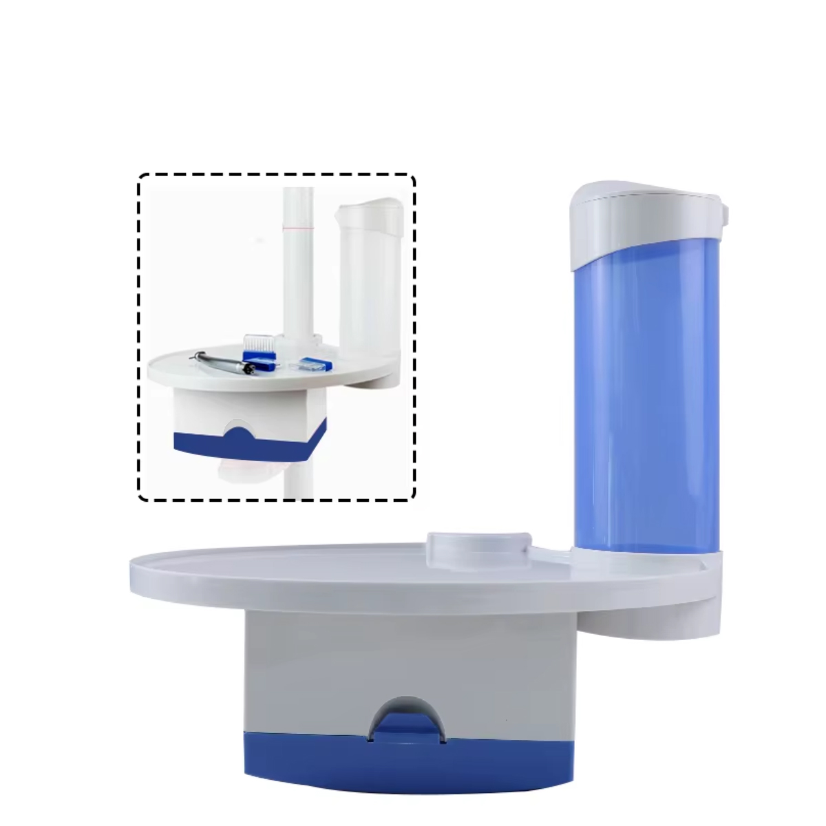 ET Dental Utility Tray with Cup and Tissue Dispenser