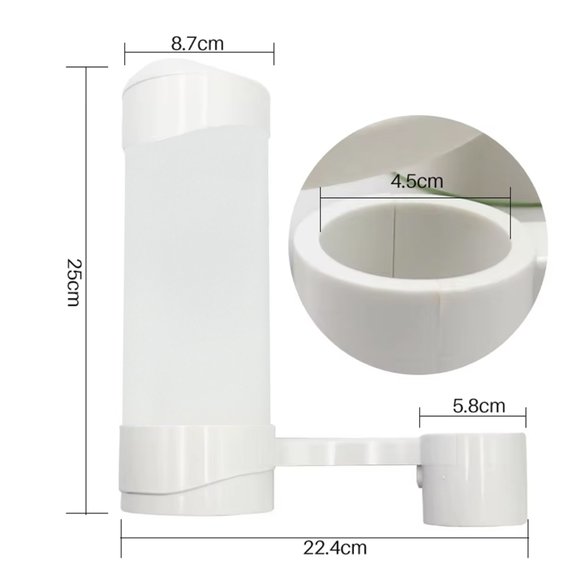 ET Dental Cup Dispenser With An Extended Arm - Chair Mount    