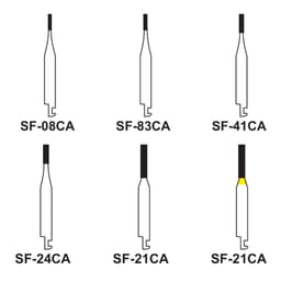 Pivo Straight Flat End Contra-angle Diamond Burs CA - SF (Pack Of 5) - 2
