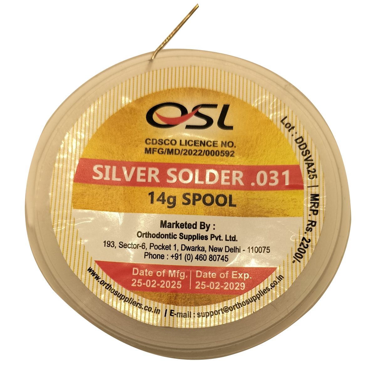 OSL Silver Solder Wire Spool - 14 gm