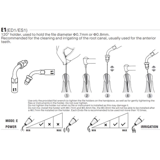 Woodpecker Scaler Tip E1 for UDS & EMS Scalers