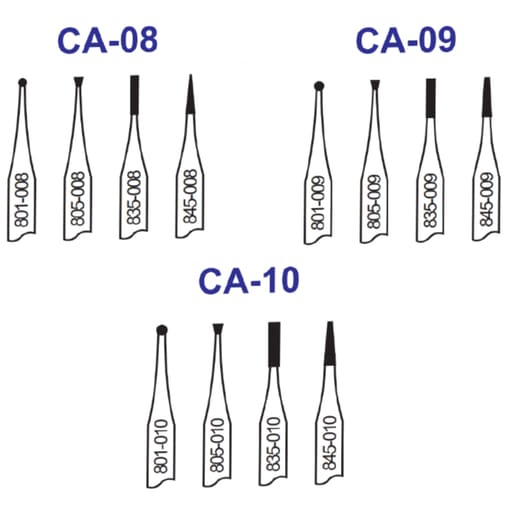 Pivo Micromotor Burs Kit - Contra-Angle Handpiece (Set Of 4)