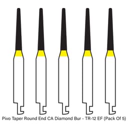 Pivo Taper Round End Contra-angle Diamond Burs CA - TR (Pack Of 5) - 5