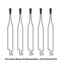 Pivo Extra Shape Contra-angle Diamond Burs CA - EX (Pack Of 5) - 5