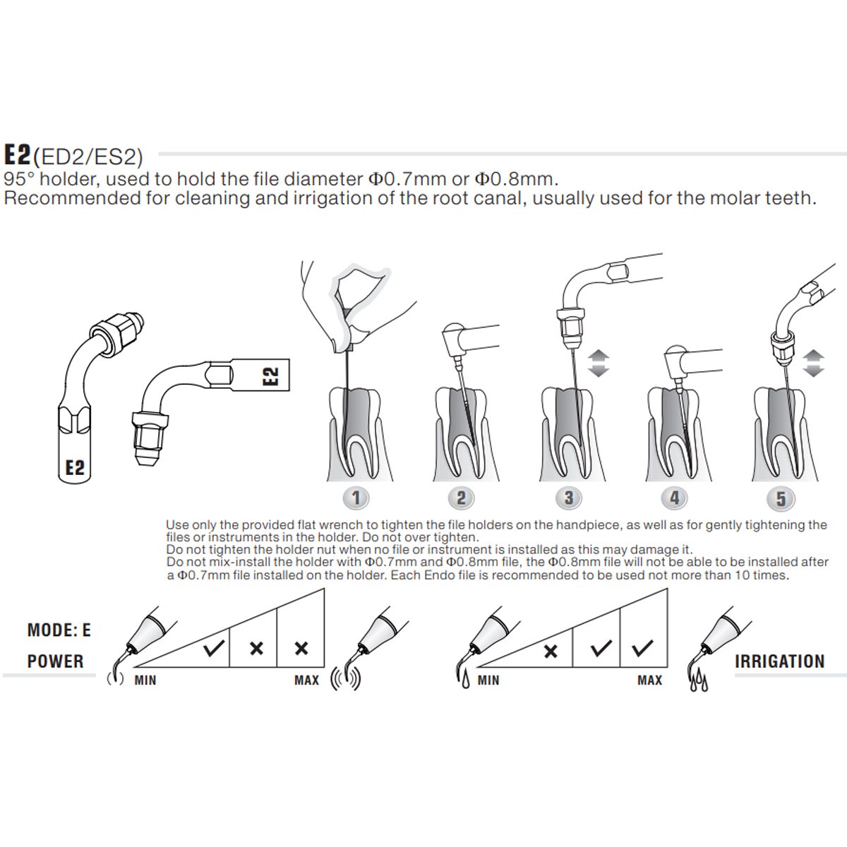 Woodpecker Scaler Tip E2 for UDS & EMS Scalers