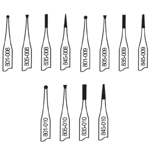 Pivo Micromotor Burs Kit - Contra-Angle Handpiece (Set Of 4)