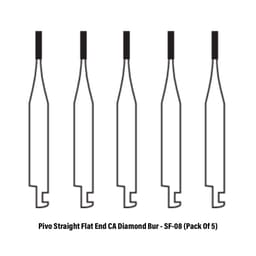 Pivo Straight Flat End Contra-angle Diamond Bur CA - SF-08 (Pack Of 5)