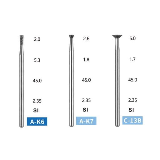 Labodent Single Inverted Cone Straight Handpiece HP Diamond burs (Pack of 5)