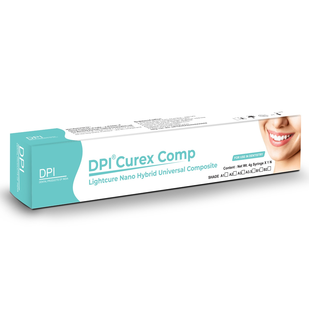 DPI Curex Comp Lightcure Nano Hybrid Universal Composite Refills - Shade A2