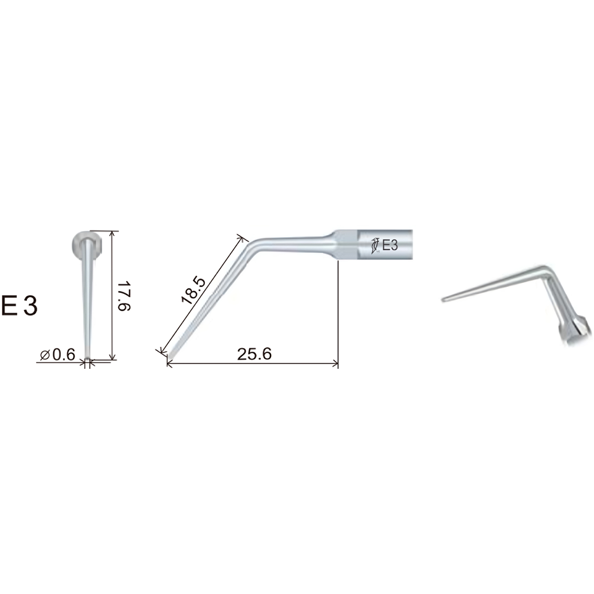Woodpecker Scaler Tip E3 for UDS & EMS Scalers