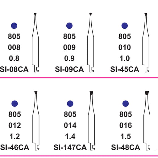 Pivo Single Inverted Cone Contra-angle Diamond Burs CA - SI (Pack Of 5)
