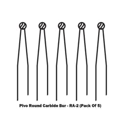 Pivo Round Carbide Contra-angle Burs - RA (Pack Of 5) - 8