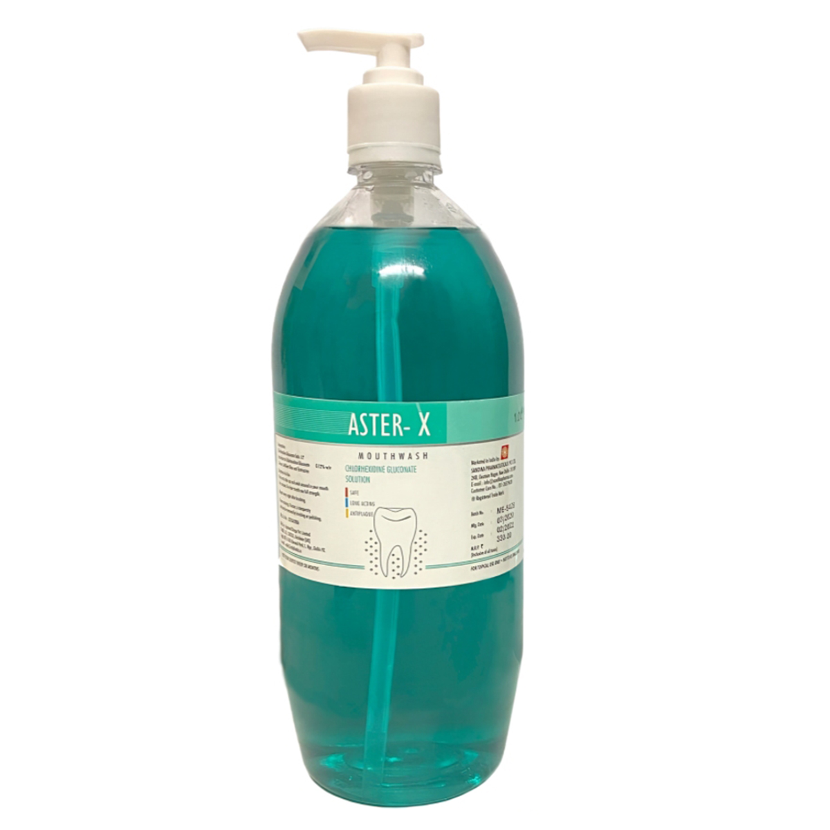 Sandika Pharma Aster - X Chlorhexidine Mouthwash - 1000 ml (Pack of 1)
