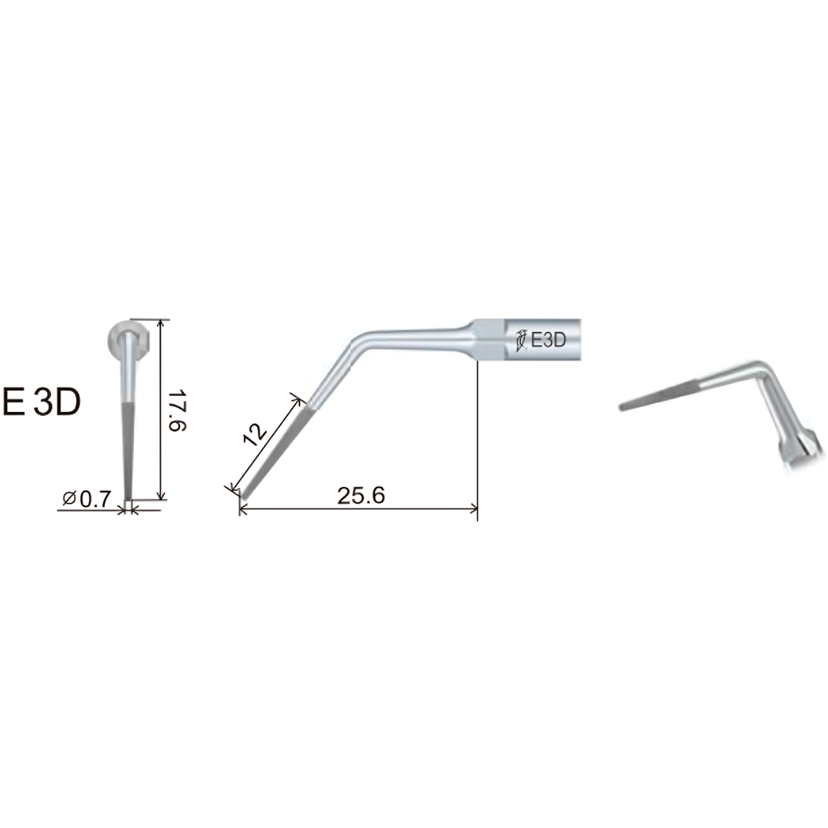 Woodpecker Scaler Tip E3D for UDS & EMS Scalers